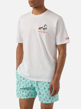 White Portofino T-shirt with Snoopy Family Affair embroidery | Special Edition