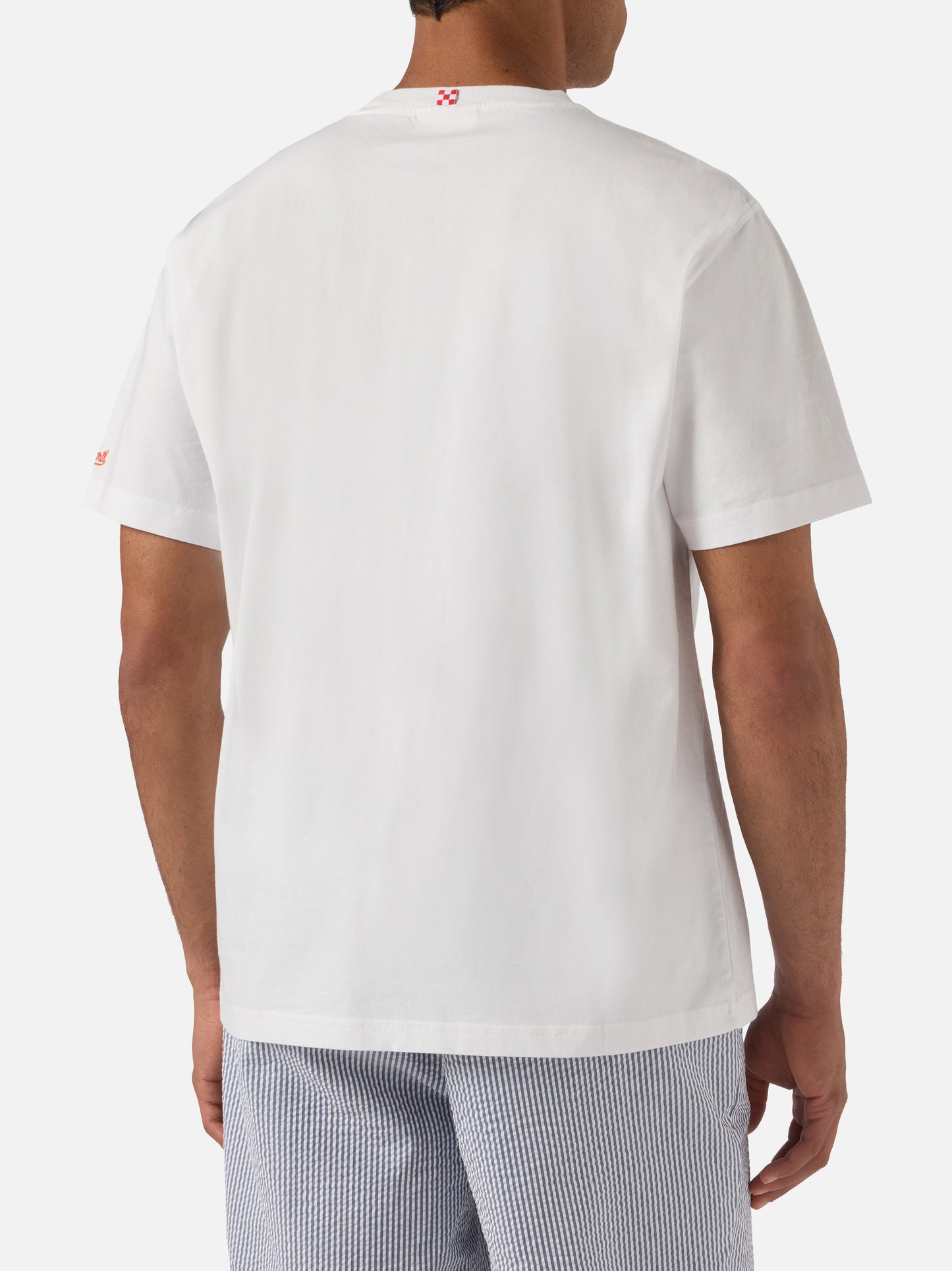T-shirt Portofino blanc avec broderie Spritz Social Club | Édition spéciale 