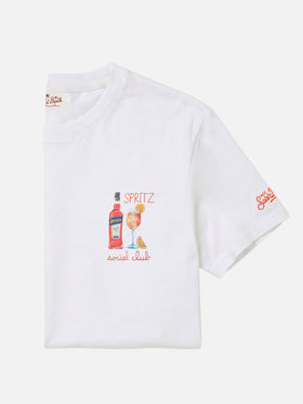 T-shirt Portofino blanc avec broderie Spritz Social Club | Édition spéciale 