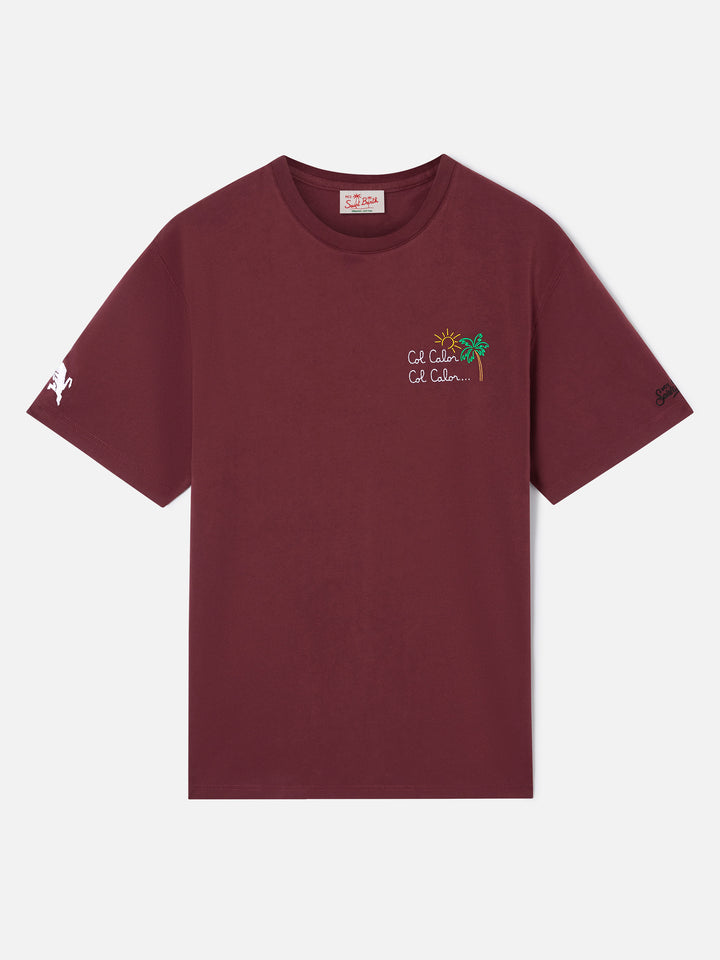 Bordeauxfarbenes Portofino T-Shirt mit Torino FC Col Calor Col Calor... Stickerei | TORINO FC SPECIAL EDITION 