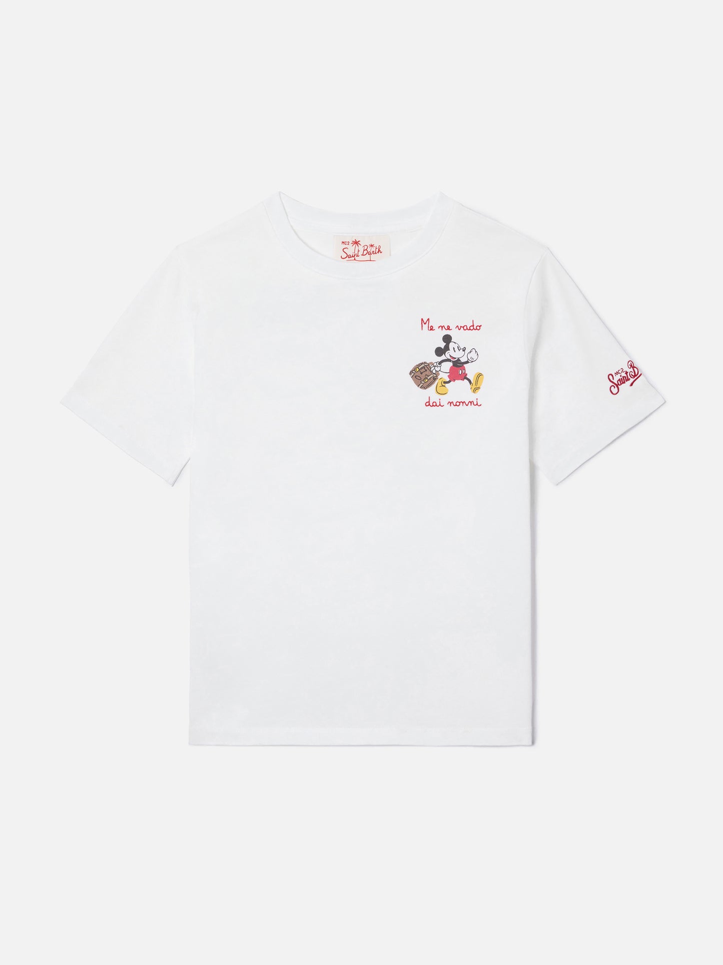 Portofino Jr T-Shirt mit Stickerei Me Ne Vado Dai Nonni | Special Edition 