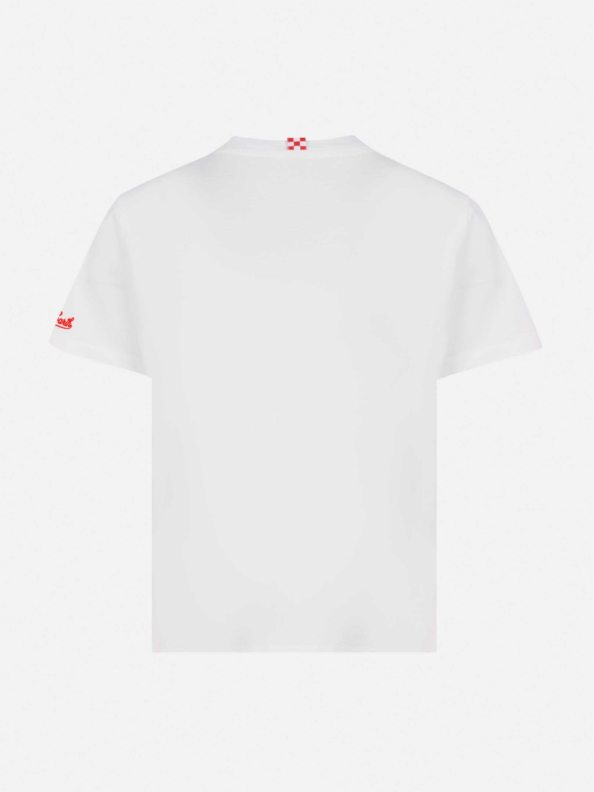 Portofino Jr cotton jersey t-shirt with Coi miei ci vuole pazienza embroidery - MC2 Saint Barth
