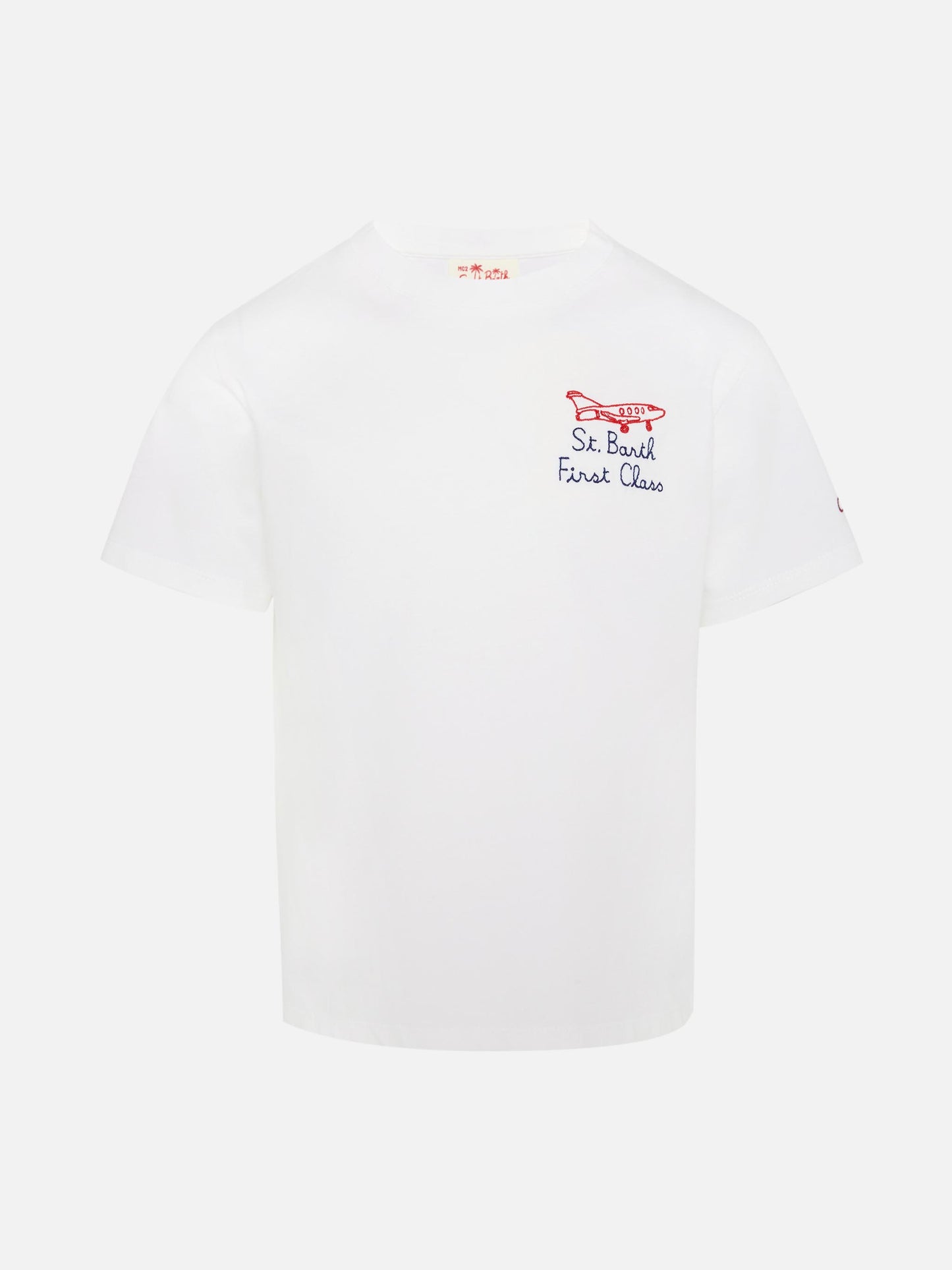 T-Shirt aus Baumwolljersey „Portofino Jr“ mit Stickerei „First Class“