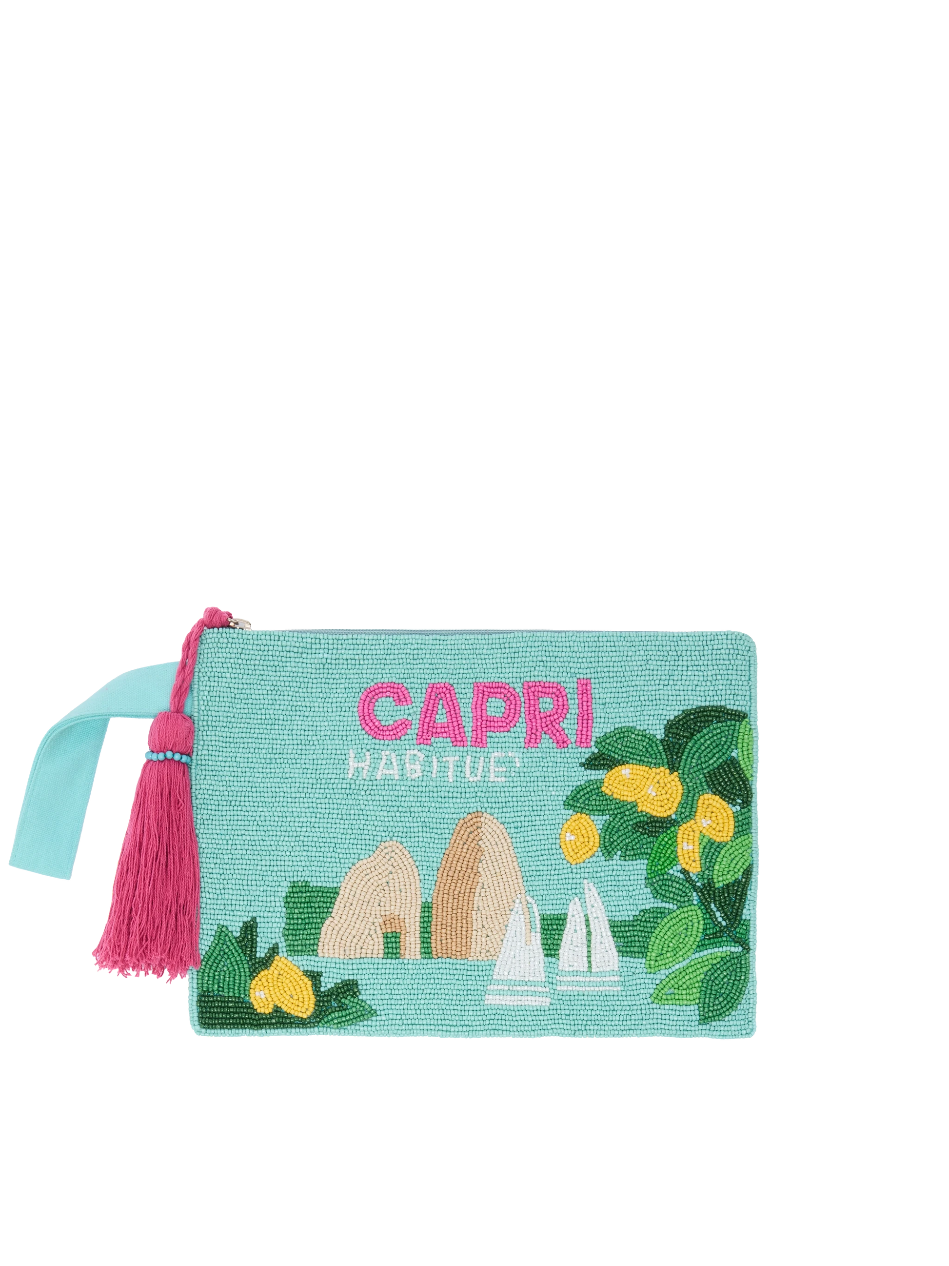 Pearl Pouch with Capri beaded postcard - MC2 Saint Barth