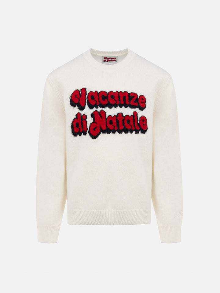 Girl sweater Princess with Vacanze di Natale jacquard | VACANZE DI NATALE SPECIAL EDITION - MC2 Saint Barth