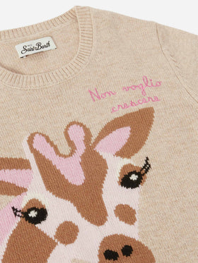 Prinzessinnenpullover aus Kaschmirmischung mit Non-voglio-Crescere-Stickerei