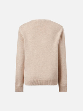 Prinzessinnenpullover aus Kaschmirmischung mit Non-voglio-Crescere-Stickerei