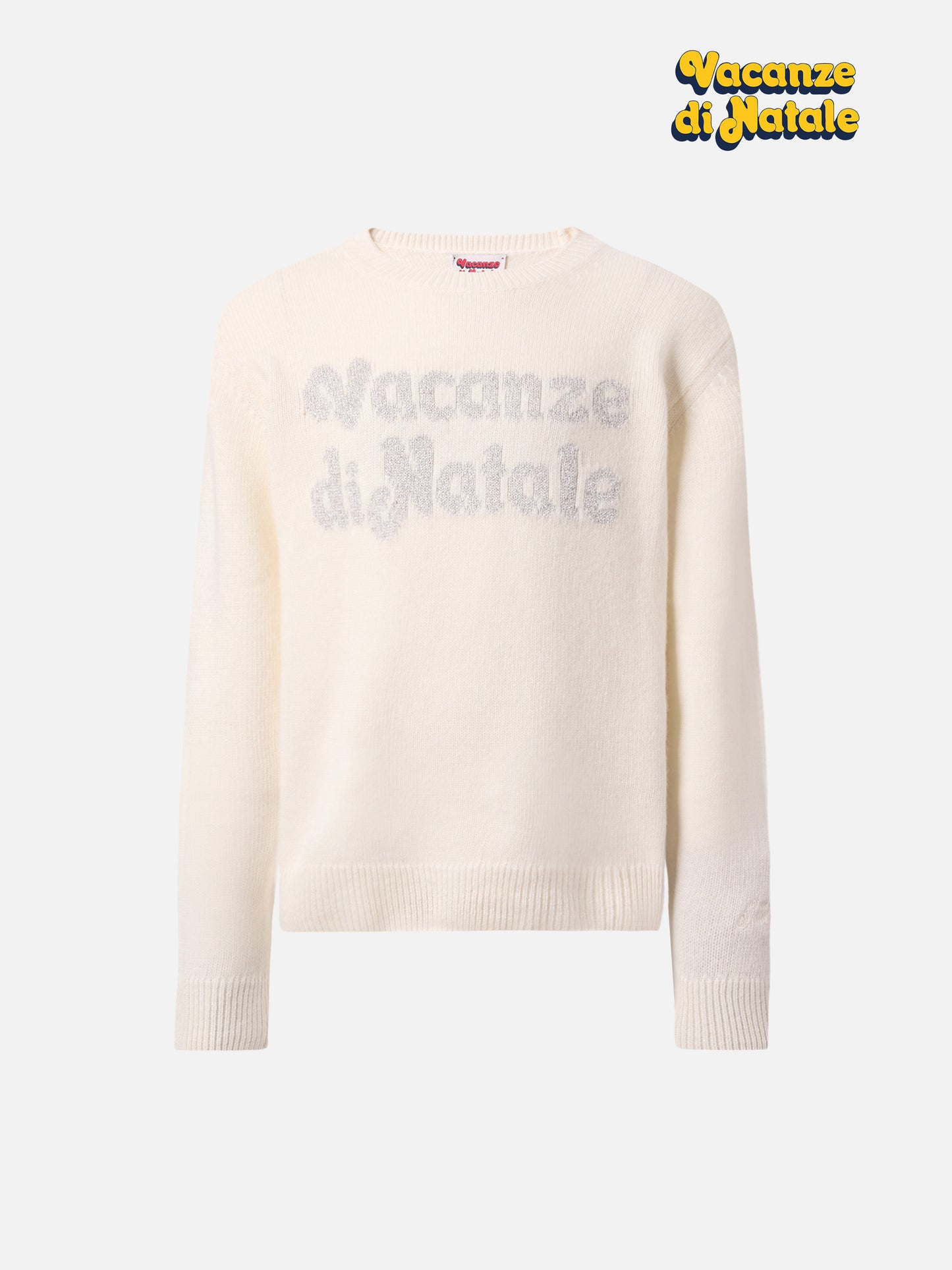 Princess-Pullover aus einer Kaschmirmischung mit Vacanze di Natale-Lurex-Jacquard | VACANZE DI NATALE