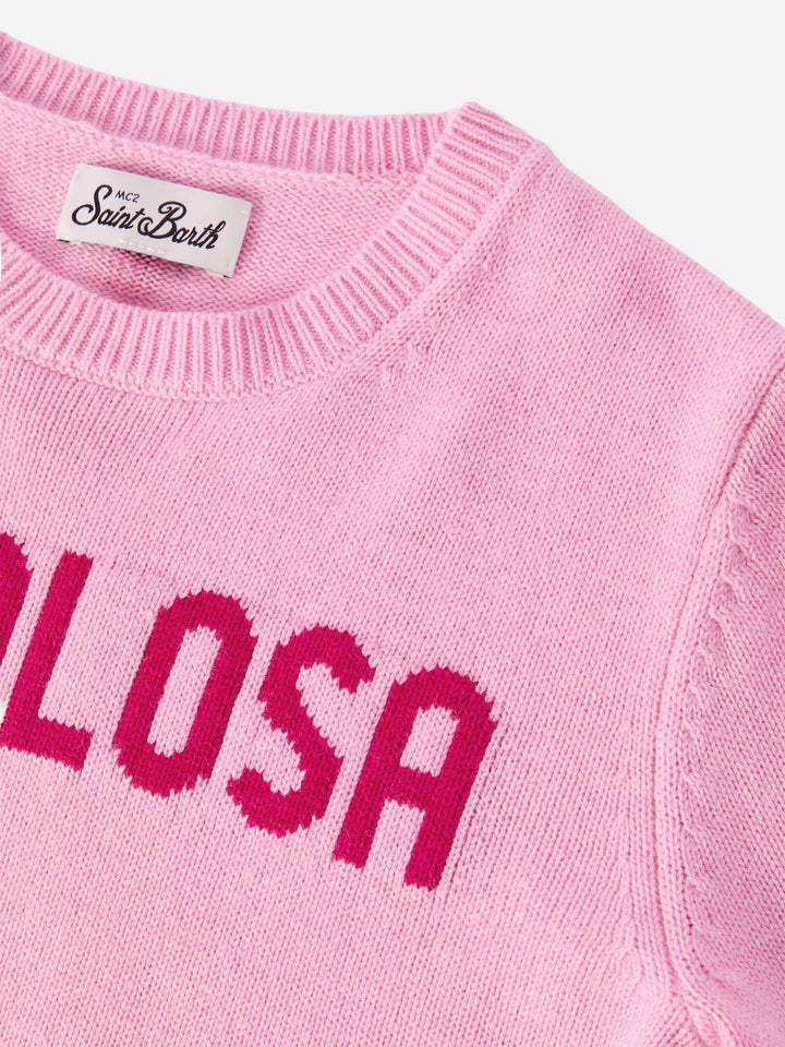 Princess cashmere-blend sweater with Favolosa jacquard