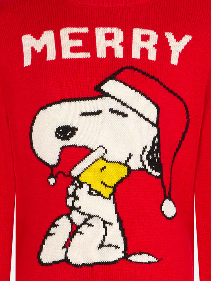 Mädchenpullover mit Rundhalsausschnitt und Snoopy-Aufdruck | SNOOPY PEANUTS™ SONDEREDITION
