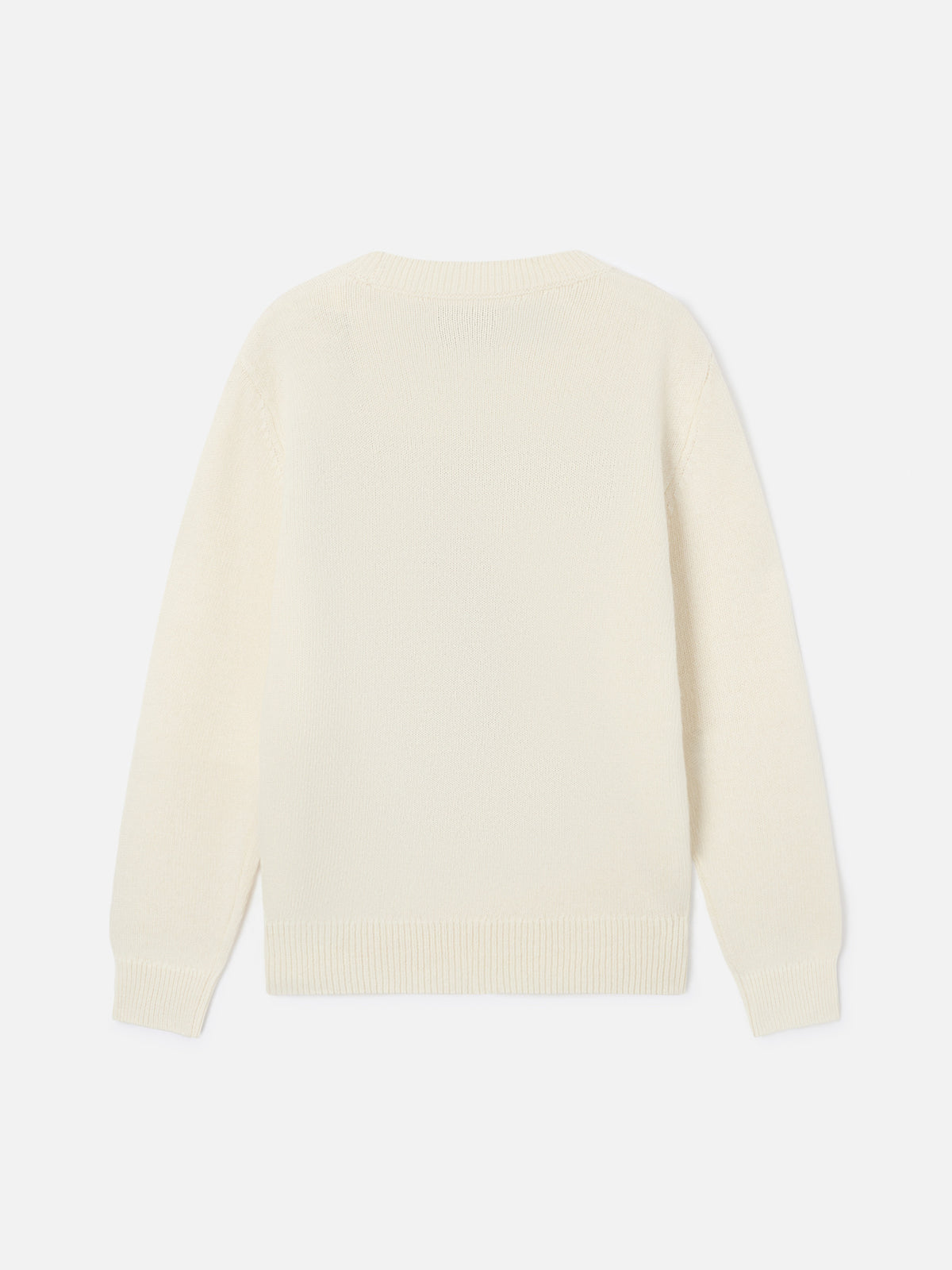 Jersey de punto con cuello redondo Cream Princess con intarsia de caniche 
