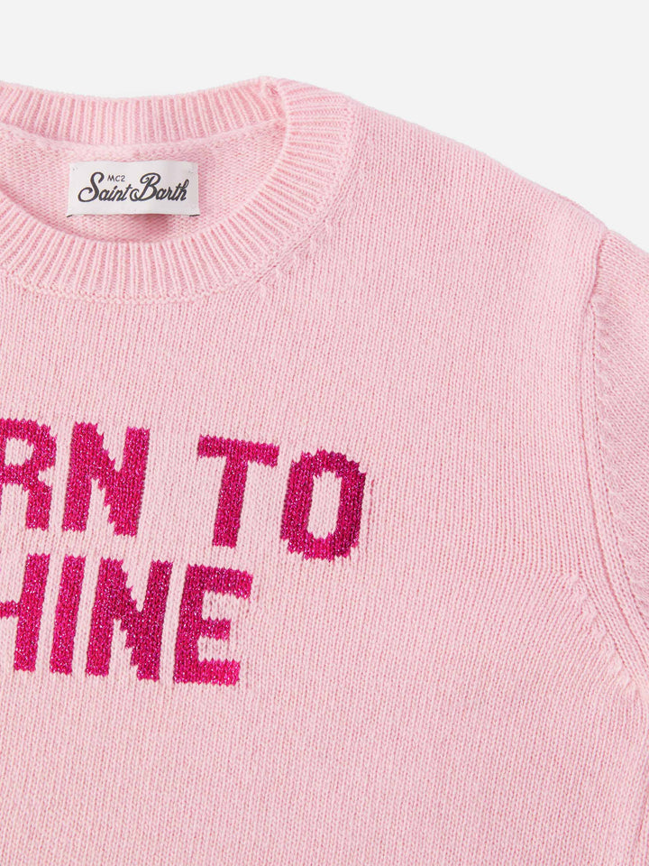 Princess cashmere-blend sweater with Born to Shine lurex jacquard
