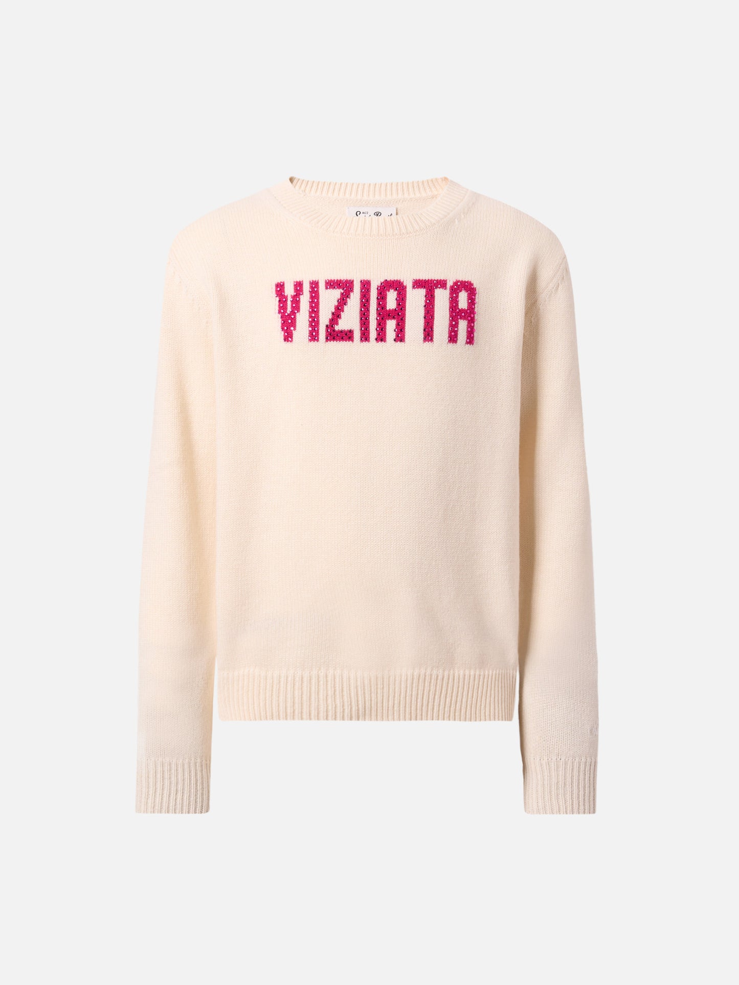 Maglione  Princess in misto cashmere con applicazione strass Viziata