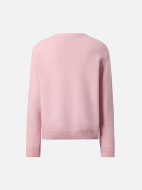 Princess cashmere-blend sweater with Vacanze di Natale lurex jacquard | VACANZE DI NATALE
