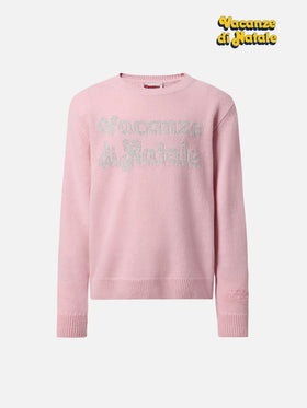 Maglione  Princess in misto cashmere con jacquard lurex Vacanze di Natale | VACANZE DI NATALE