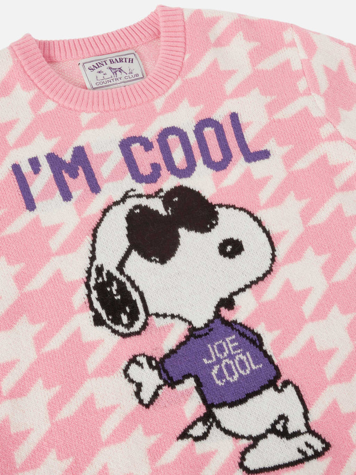 Girocollo Princess con jacquard pied de poule e Snoopy | SPECIAL EDITION SNOOPY PEANUTS