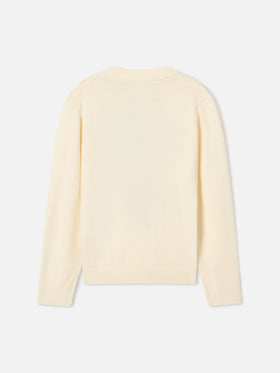 Jersey de punto con cuello redondo Cream Princess con intarsia St. Moritz | Special edition 