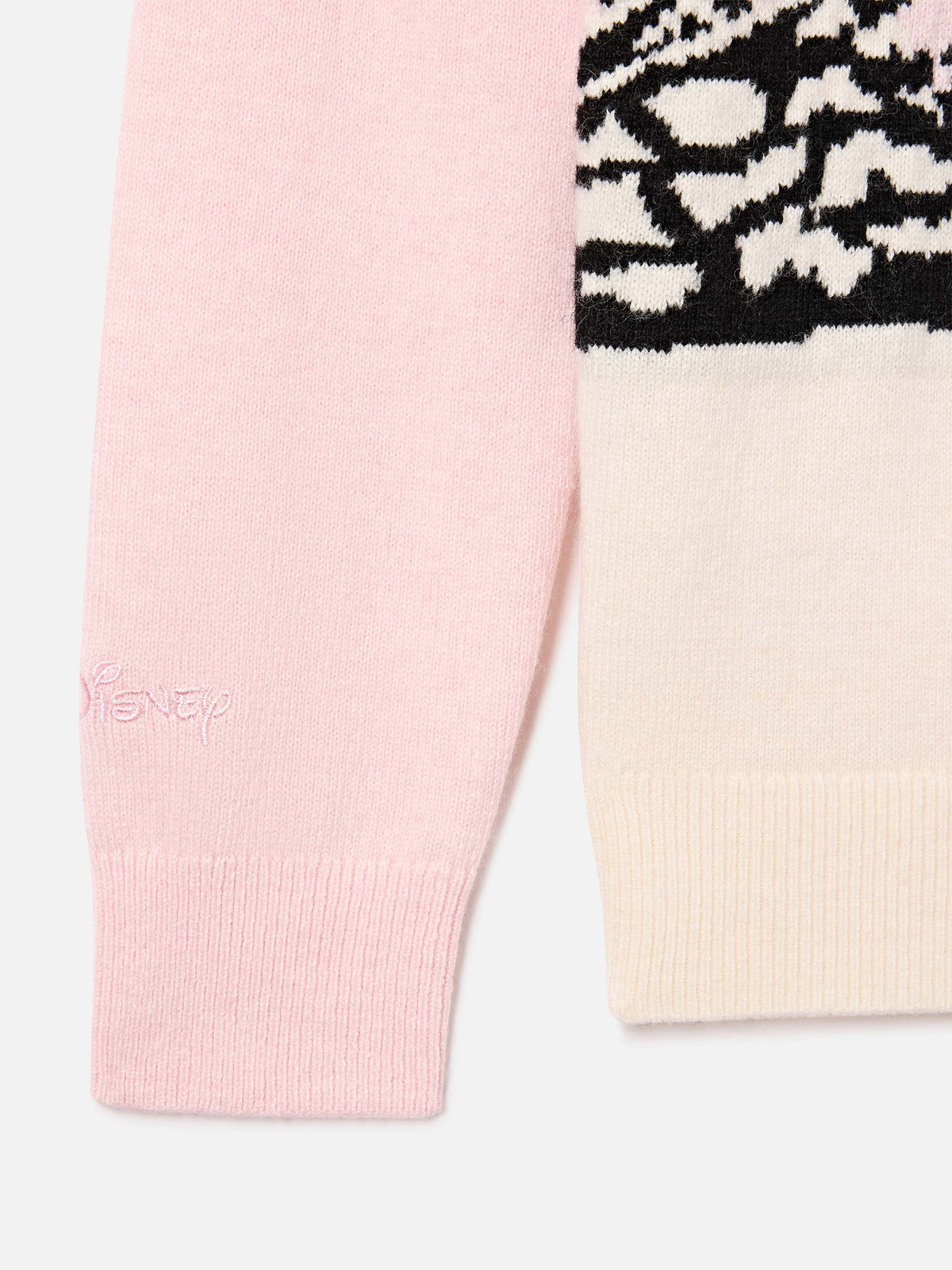 Jersey de punto con cuello redondo Pink Princess con intarsia de St. Moritz Minnie and Mickey Mouse | Special edition 