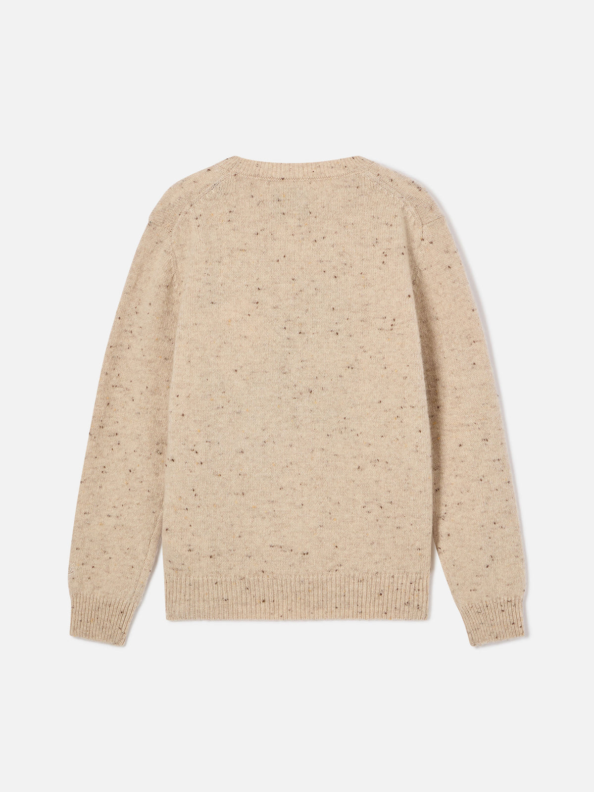 Beiger Donegal-Strick-Crewneck aus Wollmischung Princess mit Pferde-Intarsie und My Only Love-Stickerei 