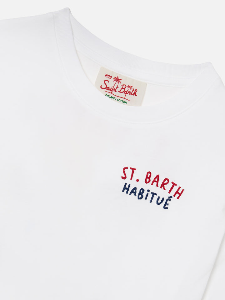 T-shirt Portland Jr con ricamo Habitué su fronte e retro