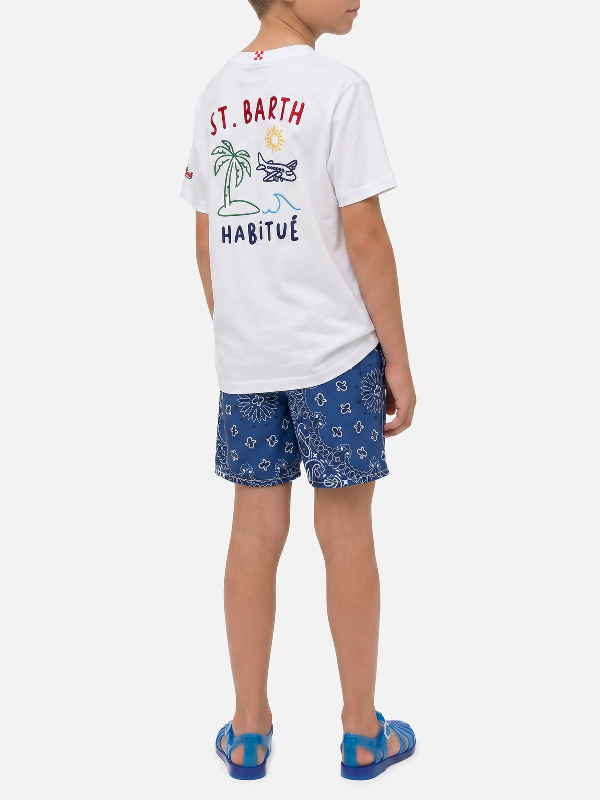 T-shirt Portland Jr avec broderie Habitué sur le devant et au dos 