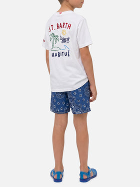 T-shirt Portland Jr avec broderie Habitué sur le devant et au dos 