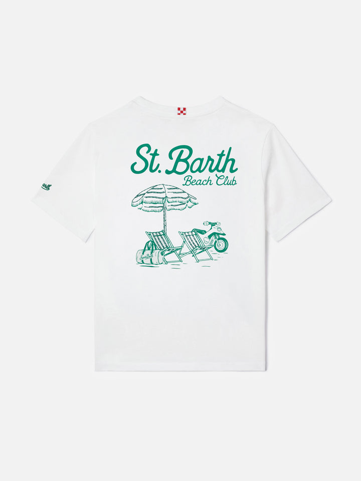 T-shirt Portland Jr con maxi stampa Beach Club sul retro