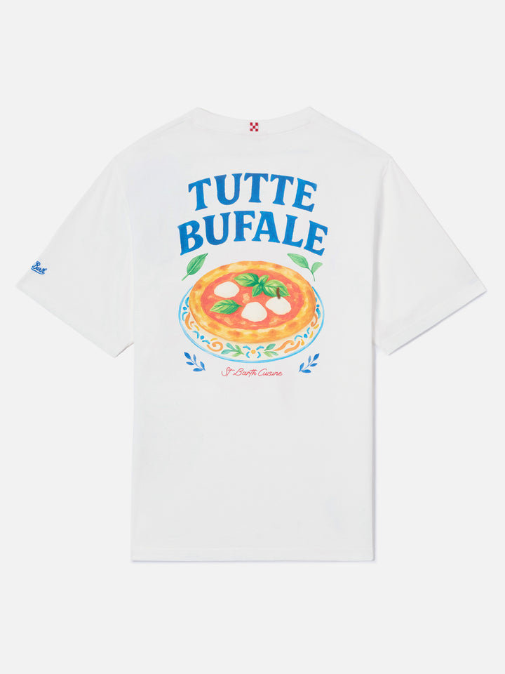 White Portland t-shirt with Tutte Bufale print