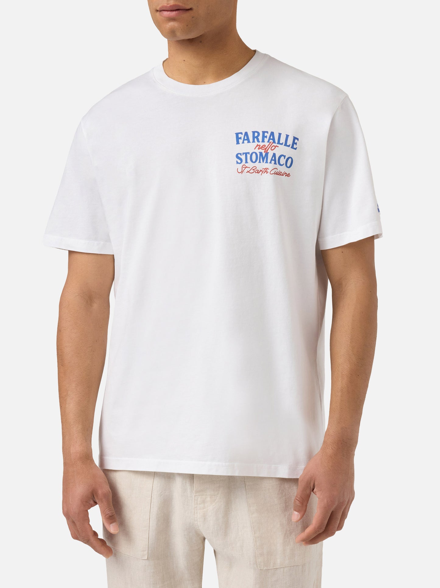 Camiseta White Portland con estampado Farfalle Nello Stomaco 