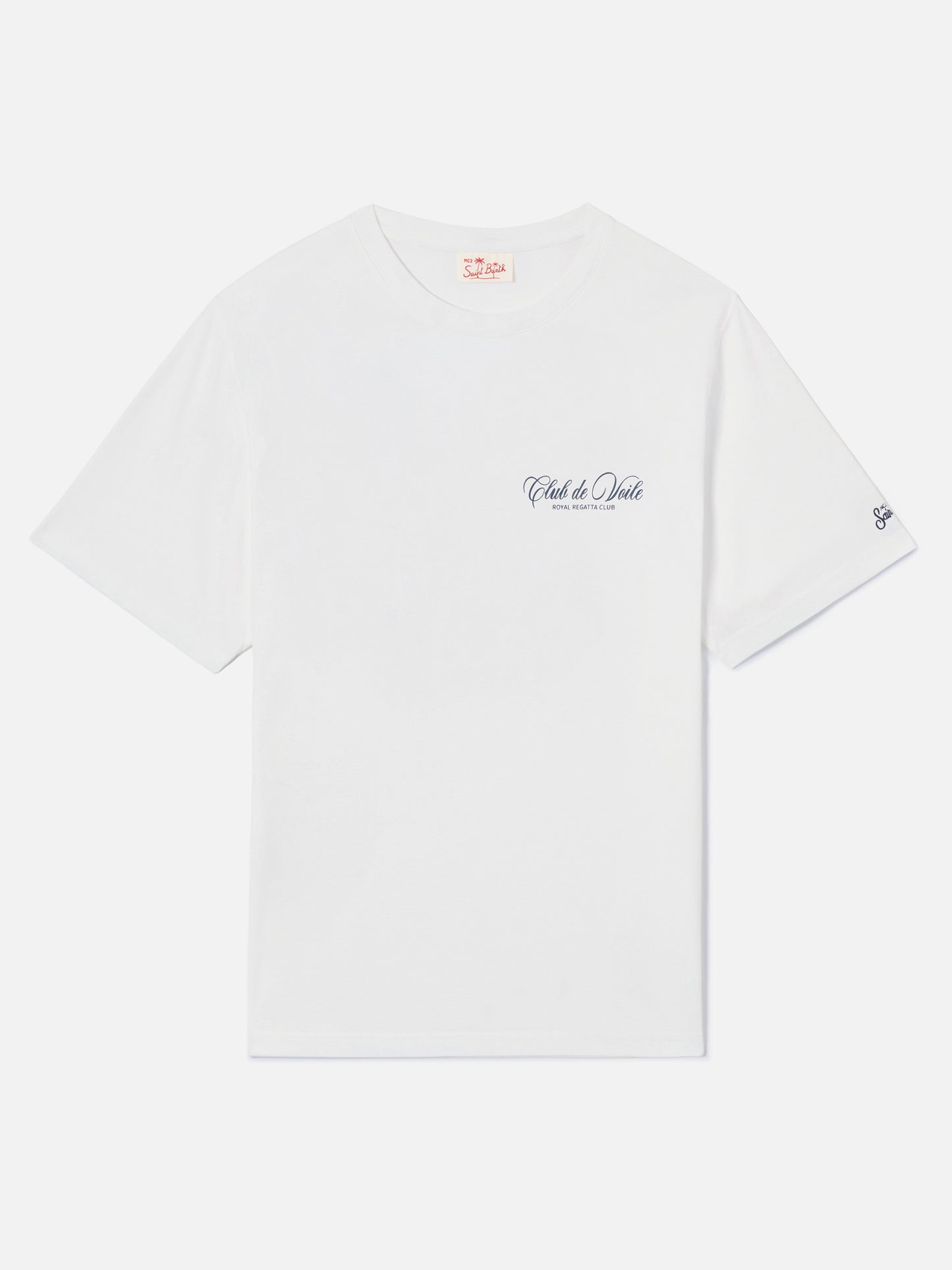 T-shirt Portland blanc avec imprimé Club de Voile 