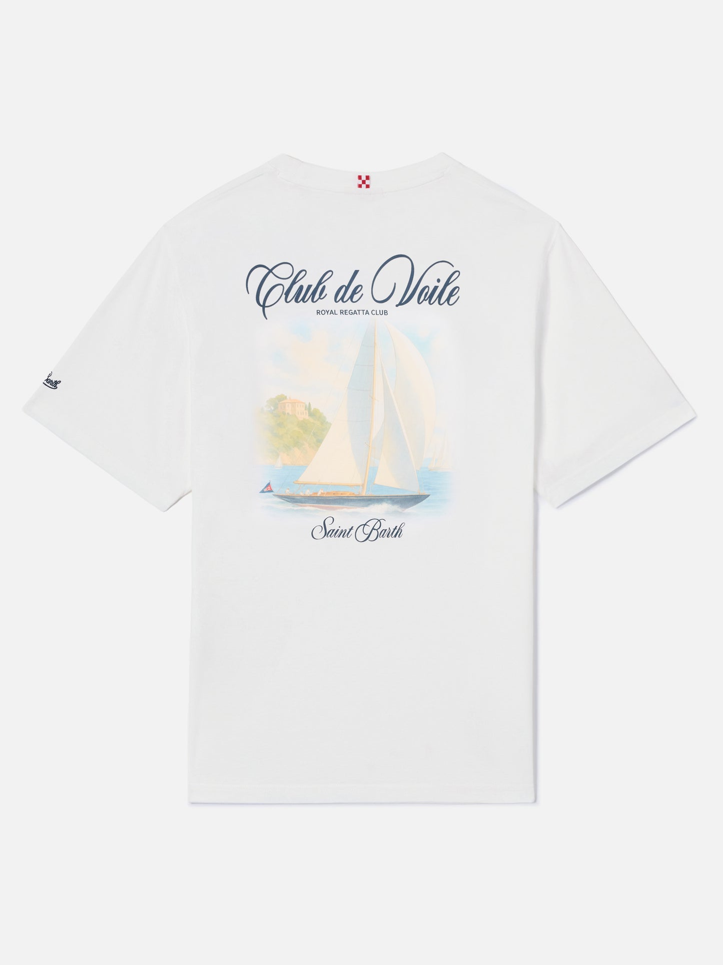 T-shirt Portland blanc avec imprimé Club de Voile 