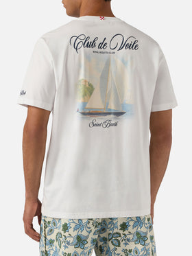 T-shirt Portland blanc avec imprimé Club de Voile 