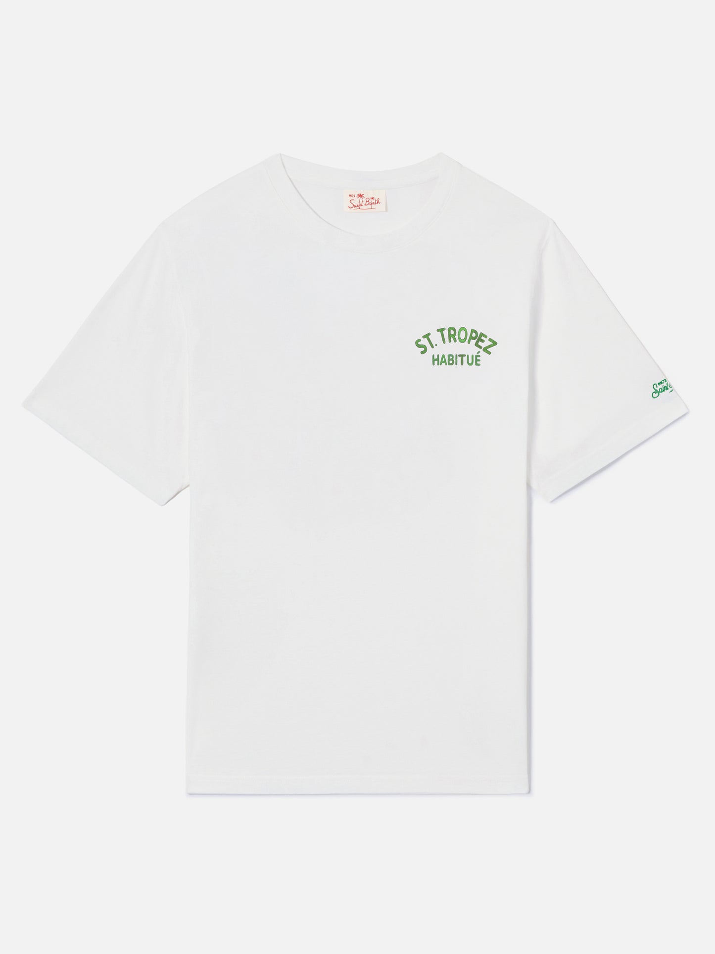 White Portland t-shirt with St. Tropez Habitué print | Special Edition