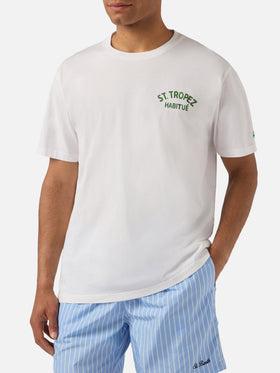 White Portland t-shirt with St. Tropez Habitué print | Special Edition