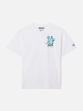 White Portland t-shirt with Gino & Tony illustration | Special Edition