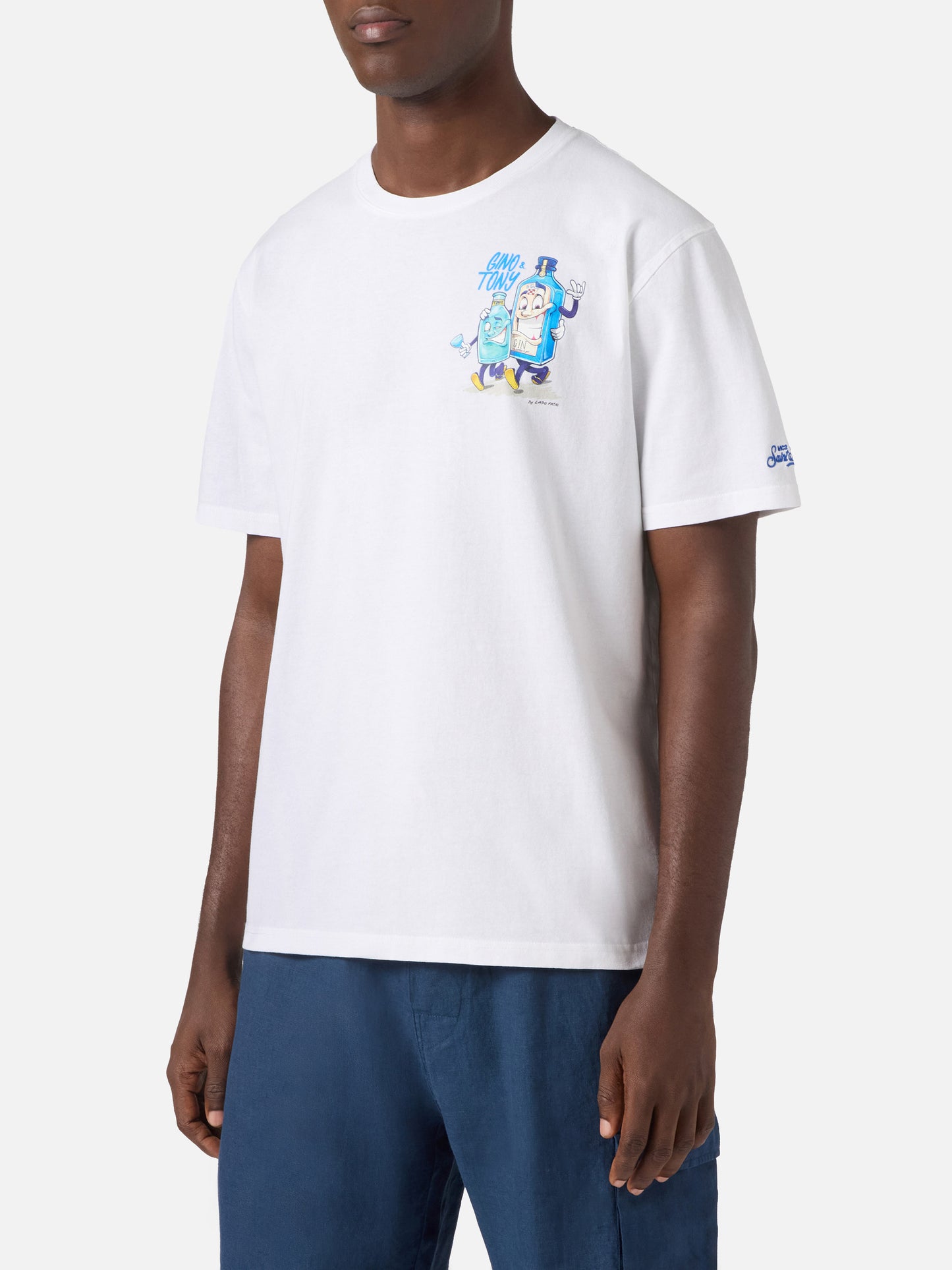 White Portland t-shirt with Gino & Tony illustration | Special Edition