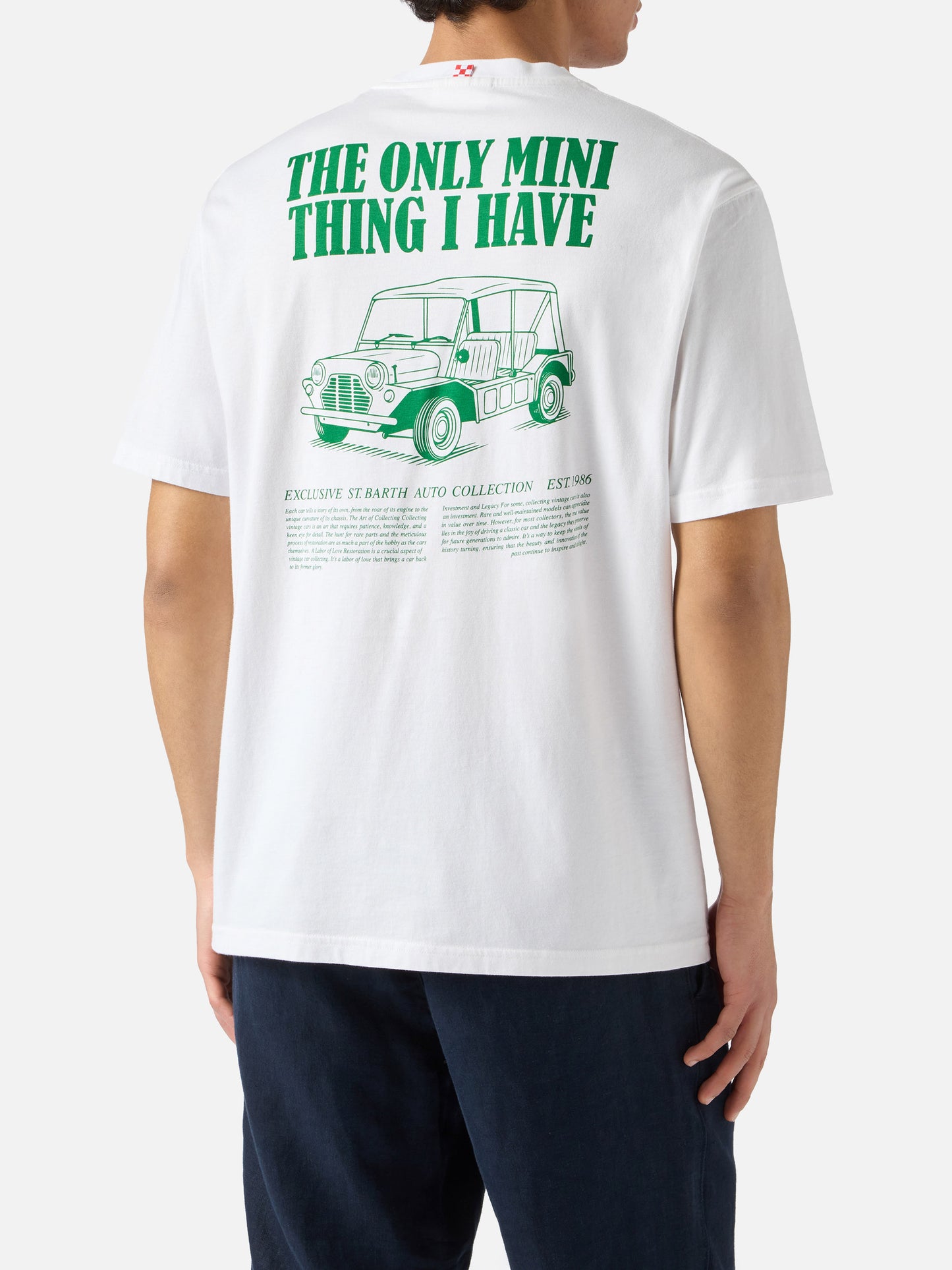 White Portland t-shirt with The Only Mini Thing I Have print