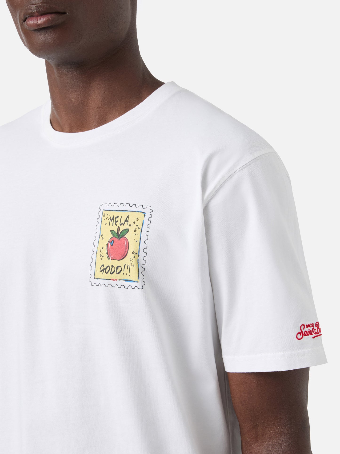 T-shirt White Portland avec illustration Mela Godo 