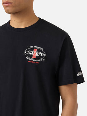 Black Portland t-shirt with Cigarette Racing print | Special Edition