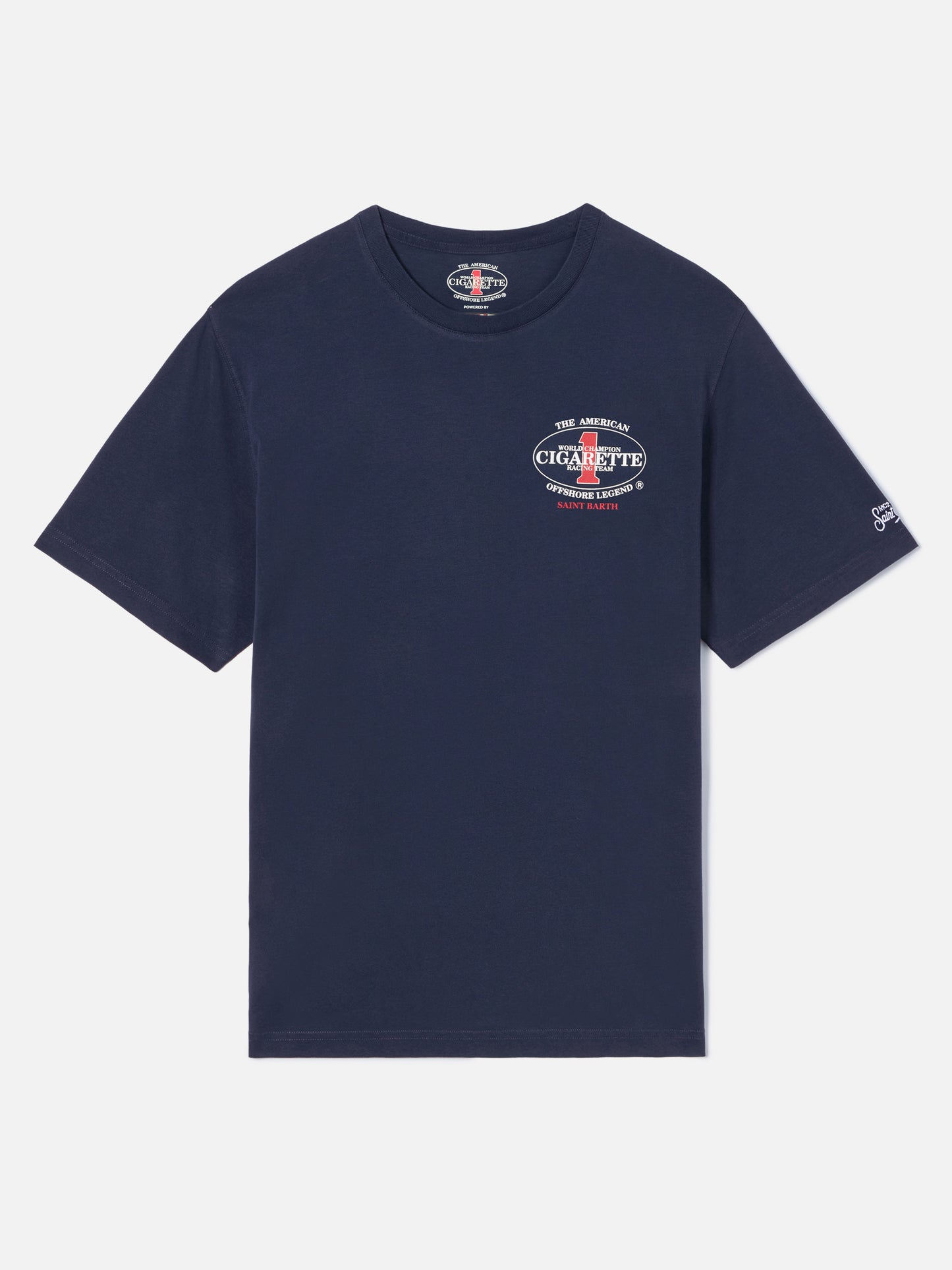 Blue Portland t-shirt with Cigarette Racing print | Special Edition