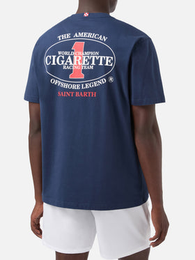 Blue Portland t-shirt with Cigarette Racing print | Special Edition