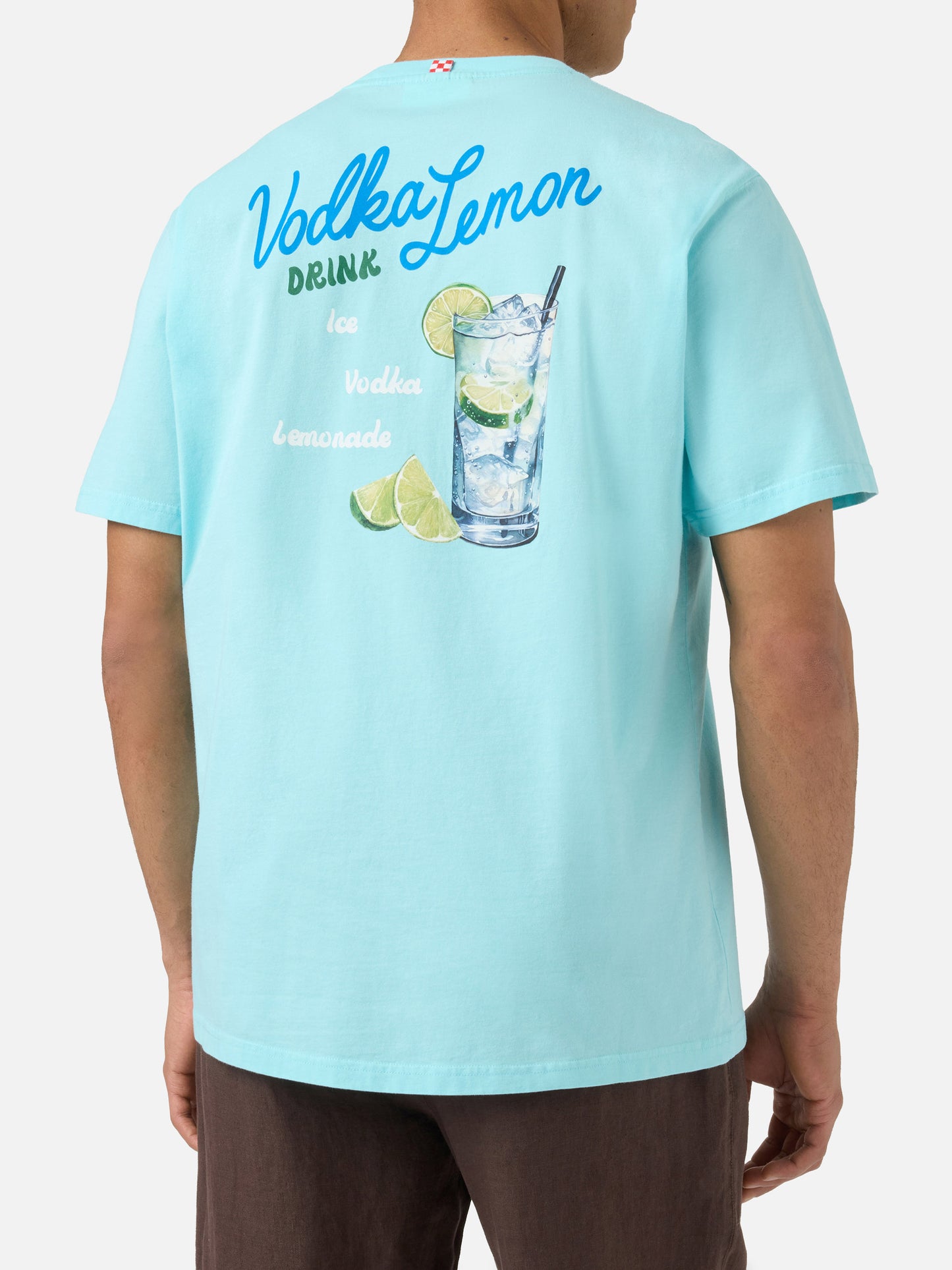 T-shirt Portland vert aqua avec illustration Vodka Lemon Drink 