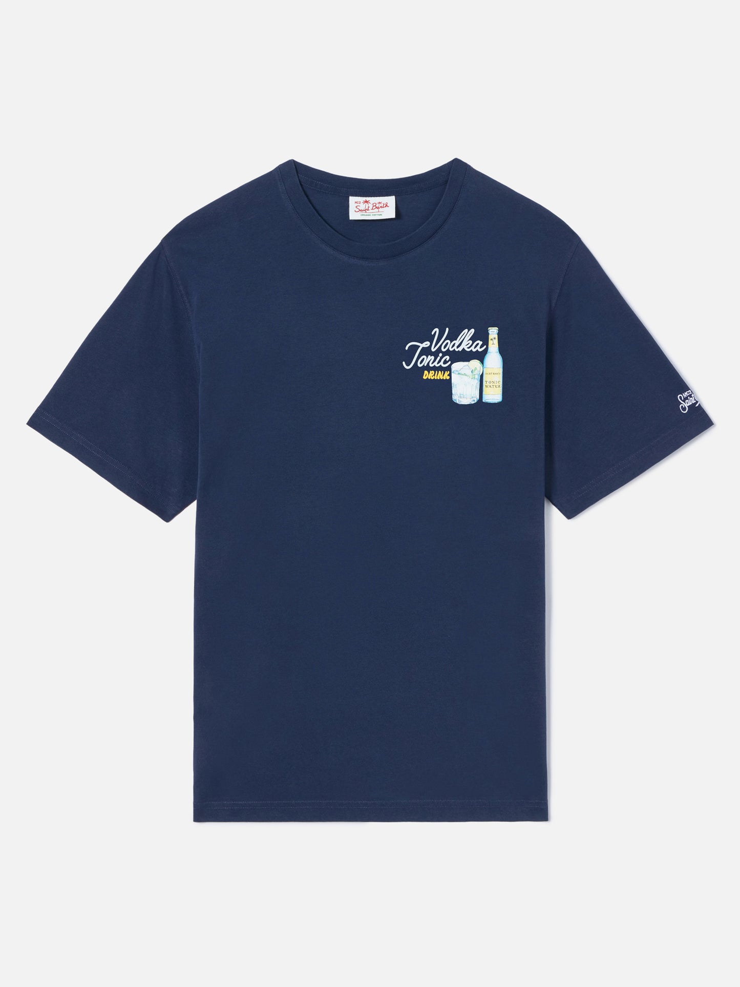 Blue Portland t-shirt with Vodka Tonic Drink illustration