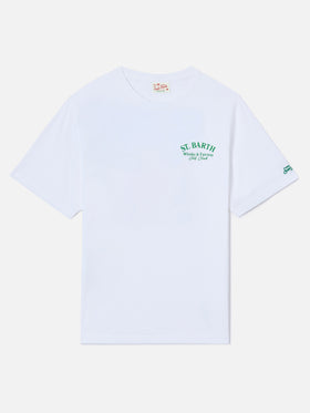 White Portland t-shirt with Whisky & Fairway Golf Club illustration
