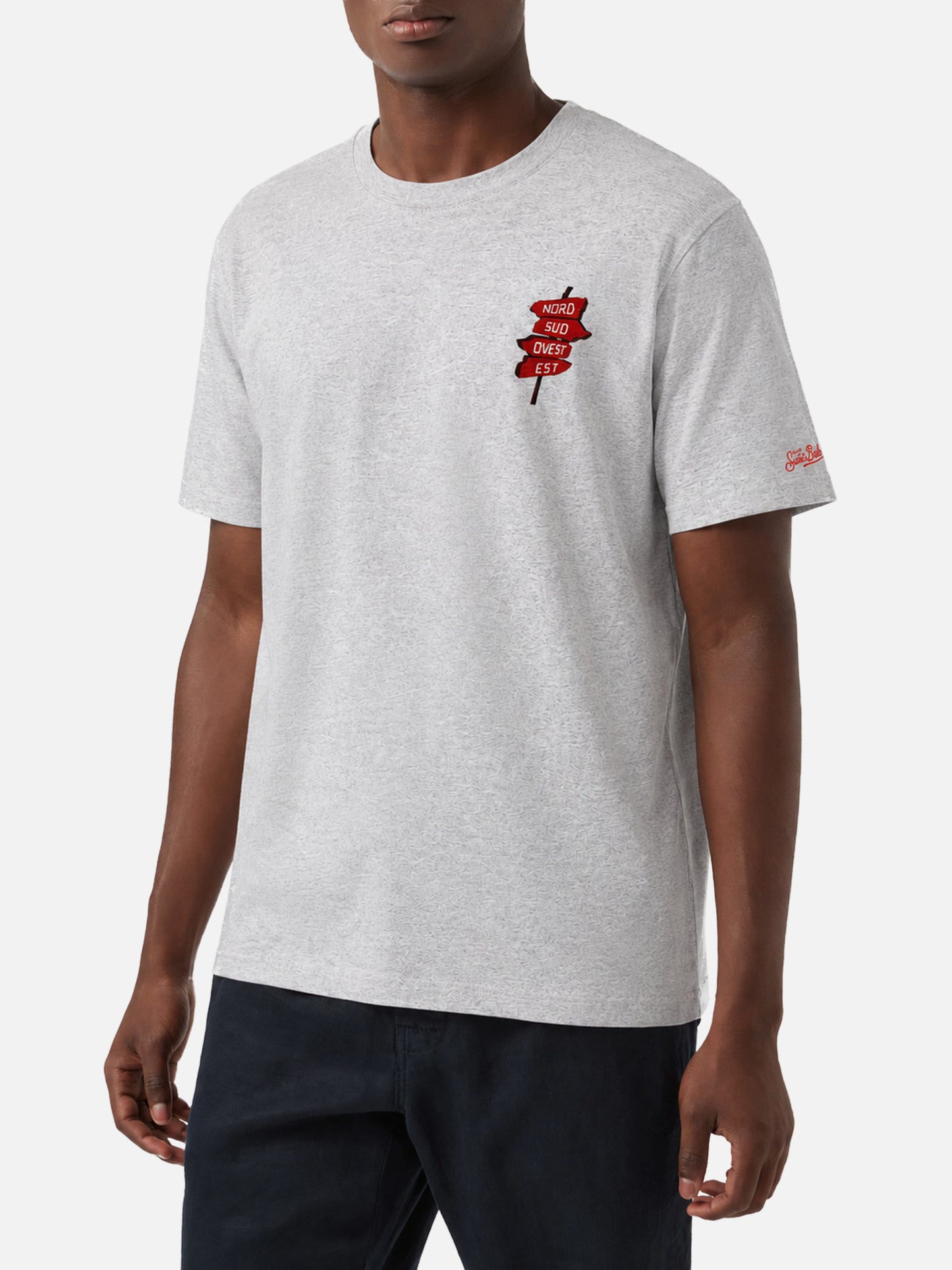 Grey portland t-shirt with Nord Sud Ovest Est print | Special Edition