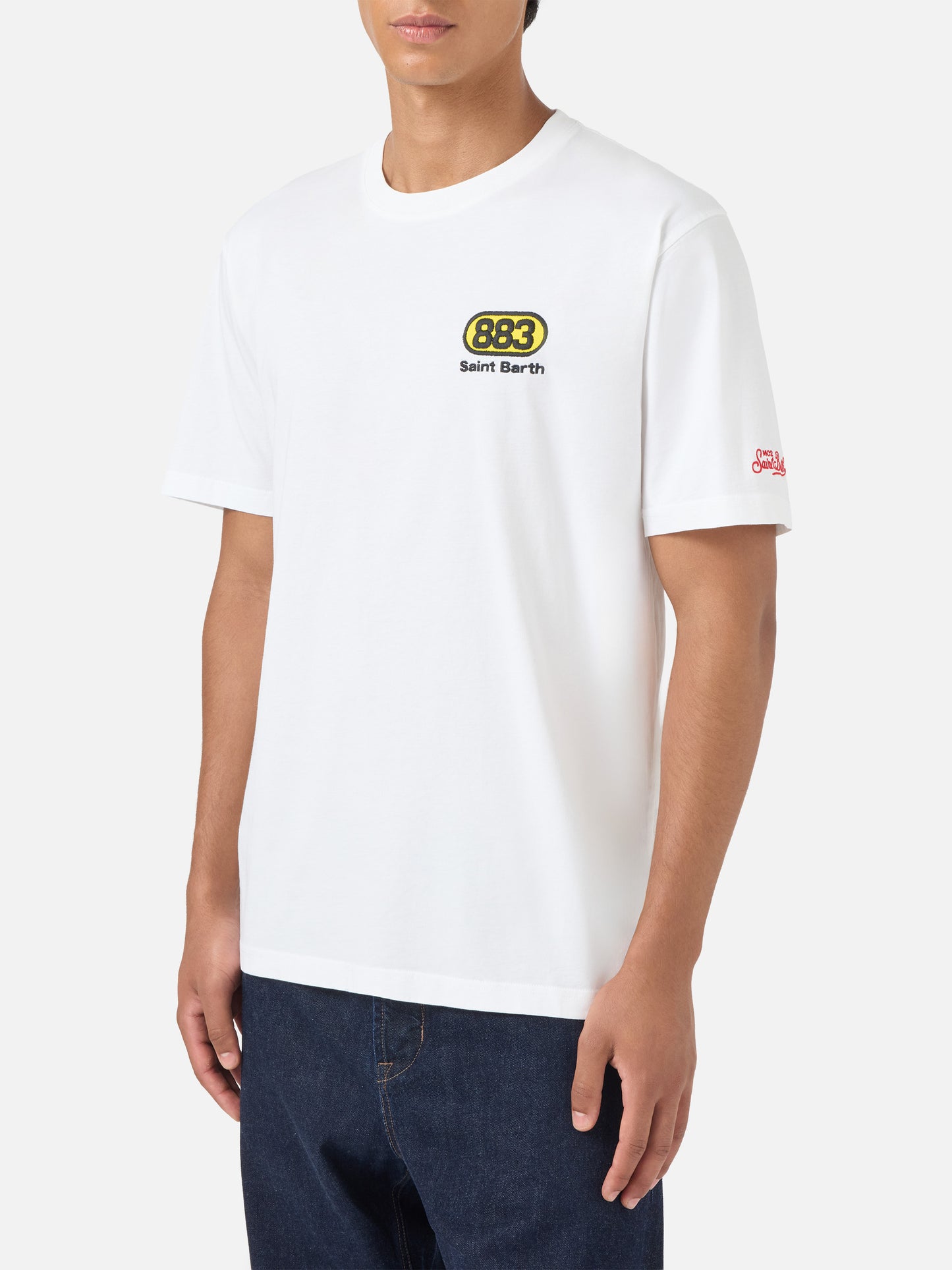 T-shirt blanc en portland avec imprimé Nord Sud Ovest Est | Special Edition 