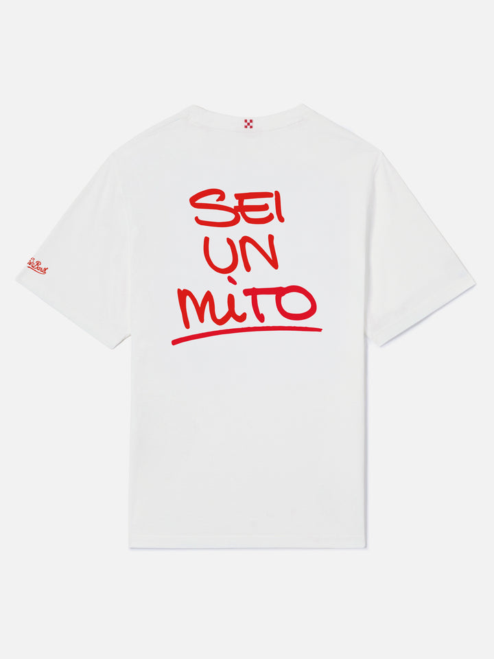 Weißes Portland-T-Shirt mit Sei un mito-Grafik | Special Edition 