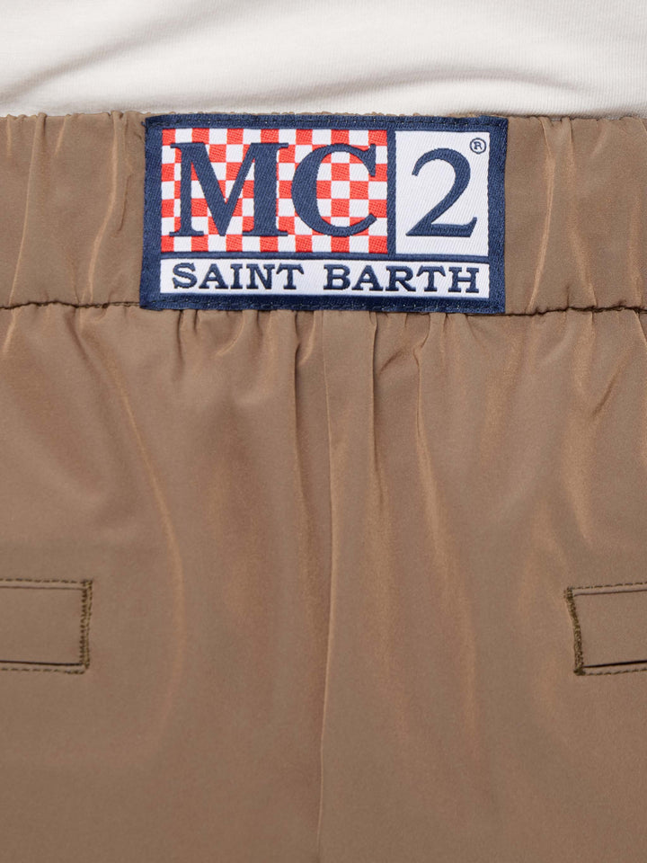 Man khaki casual pants Porter - MC2 Saint Barth