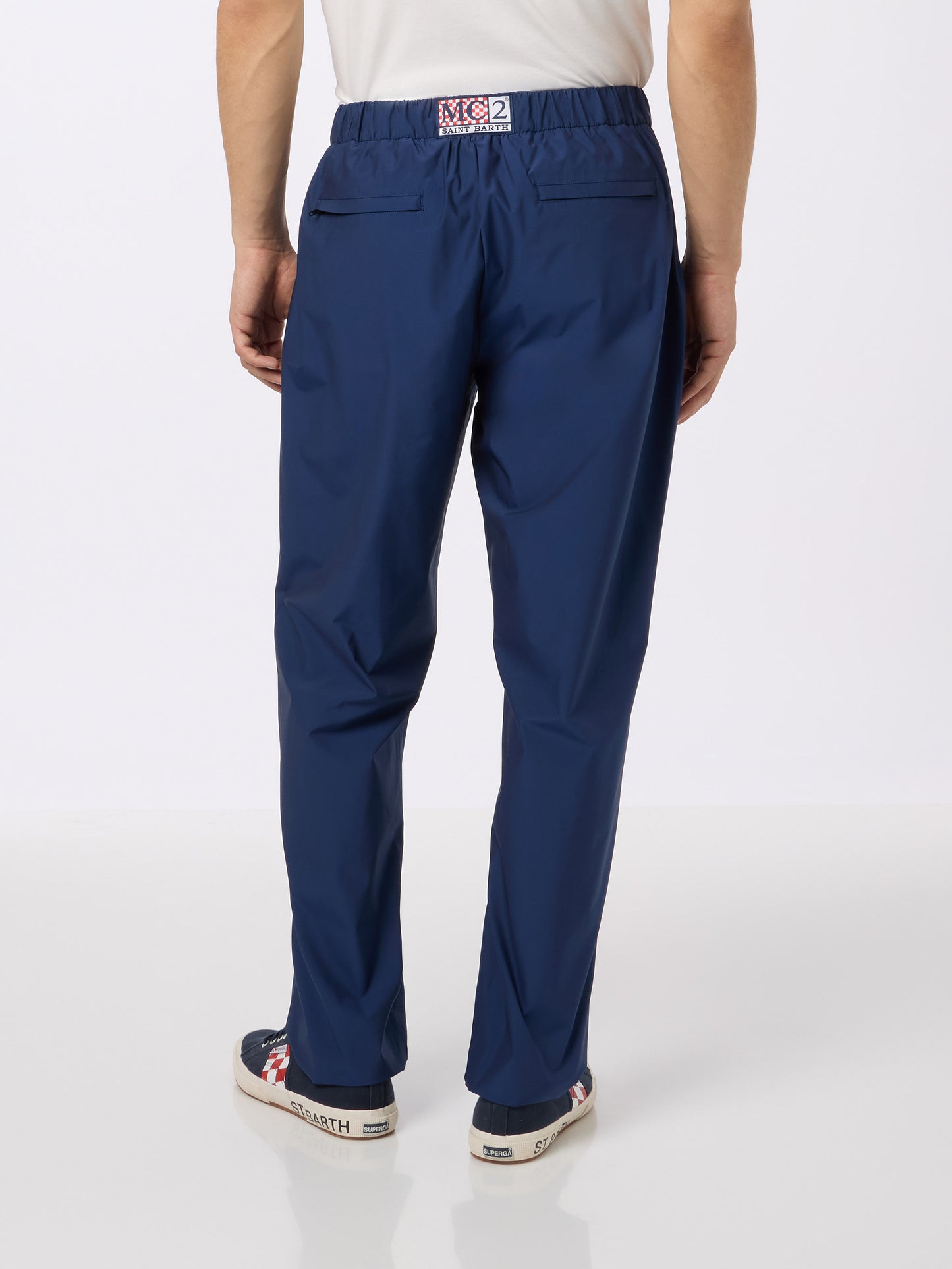 Man navy blue casual pants Porter - MC2 Saint Barth