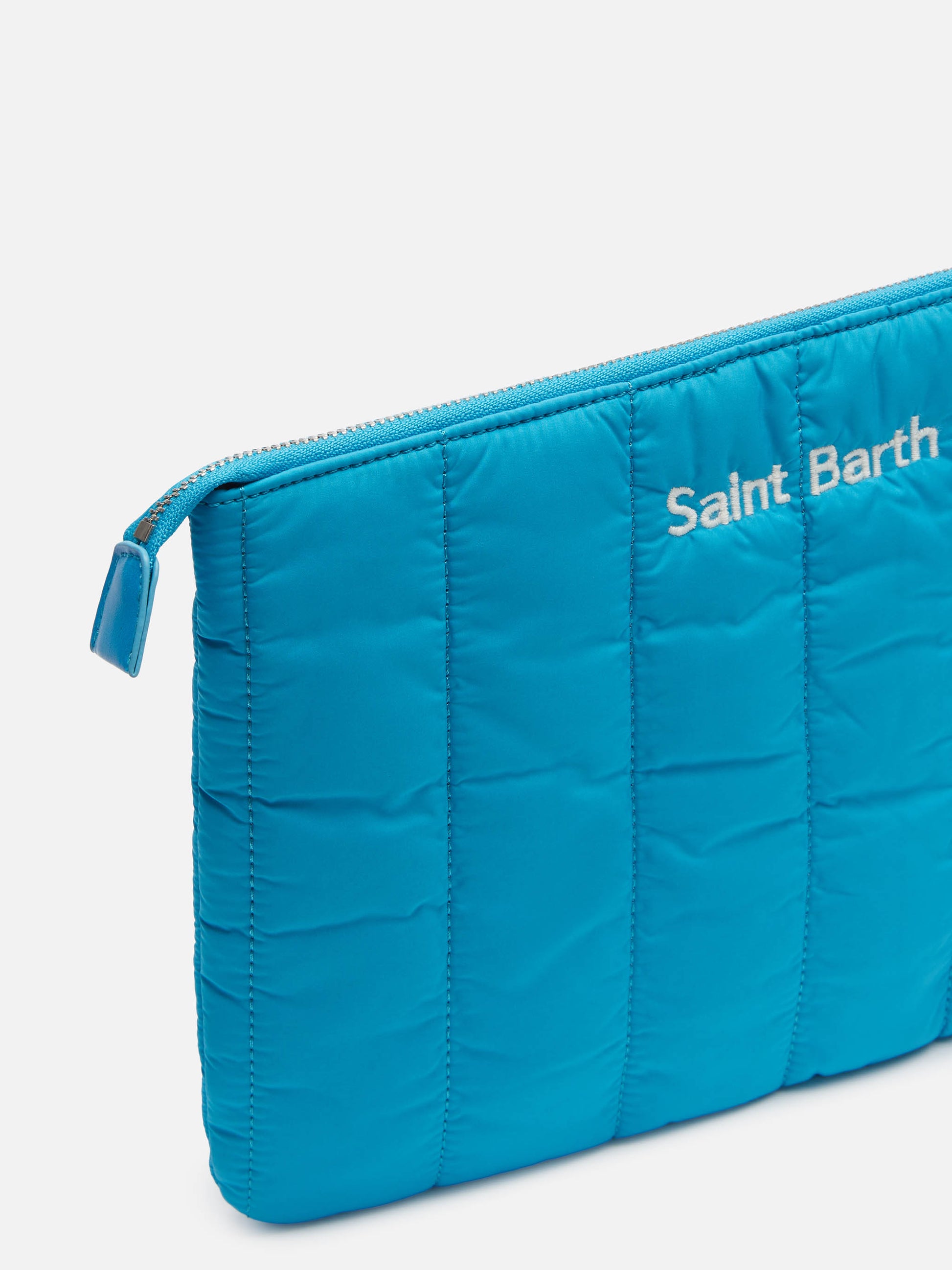 Turquoise quilted Puffer Pochette - MC2 Saint Barth